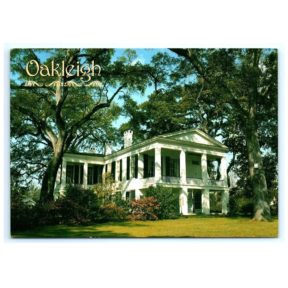 Vintage ALABAMA Postcard Mobile Oakleigh House Museum‎ Historic Civil War